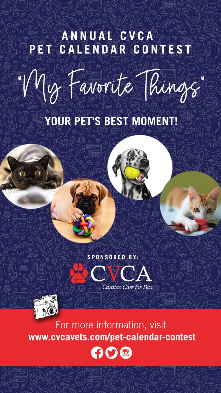 Annual CVCA Pet Calendar Contest Begins 10/11! CVCA Cardiac Care